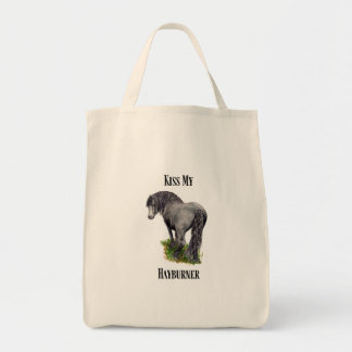 Tote Bag Drôle Cheval Dire, Embrasse Mon Hayburner, Équestr