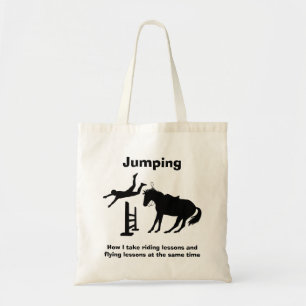Tote Bag Drôle Cheval Sauter Voler Chute Humour