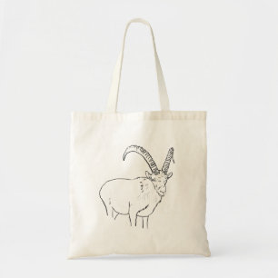 Tote Bag Drôle conception animale chèvre de montagne d'ar