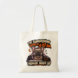 Tote Bag Drôle de bouledogue français Halloween Saison Somb
