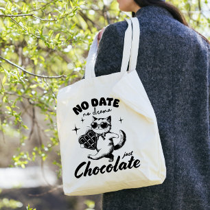 Tote Bag drôle de chat Saint Valentin