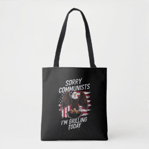 Tote Bag Drole de communistes désolé je grille aujourd'hui