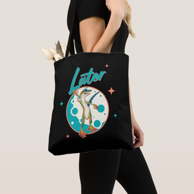 Tote Bag Drôle de Gecko Plus Tard Humour de Procrastination (De près)