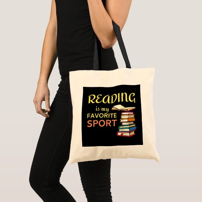 Tote Bag Drôle de lecture sport word art  (Devant (produit))