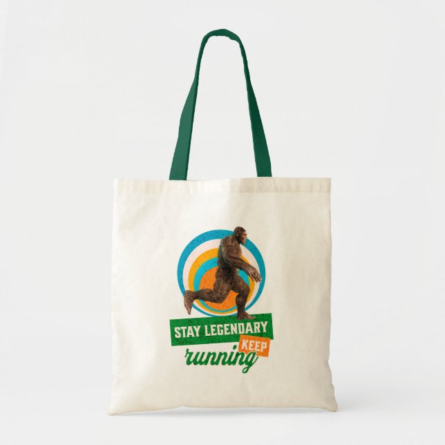 Tote Bag Drôle de motivation de course de Bigfoot (Devant)