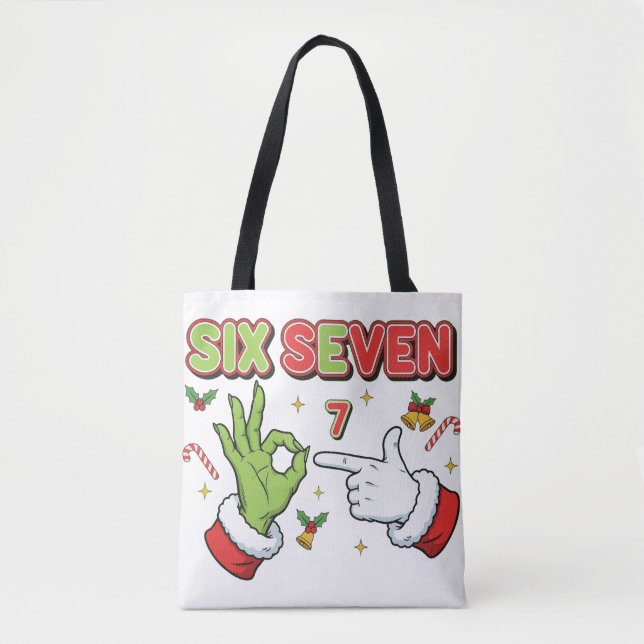 Tote Bag Drôle de Noël Six Sept Monstre de Fêtes (Devant)