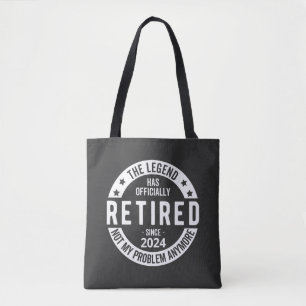 Tote Bag drôle de retraite 2024