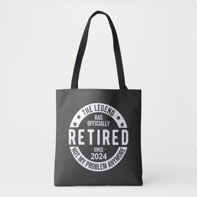 Tote Bag drôle de retraite 2024 (Devant)