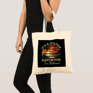 Tote Bag Drôle de retraite, il est 5 heures partout