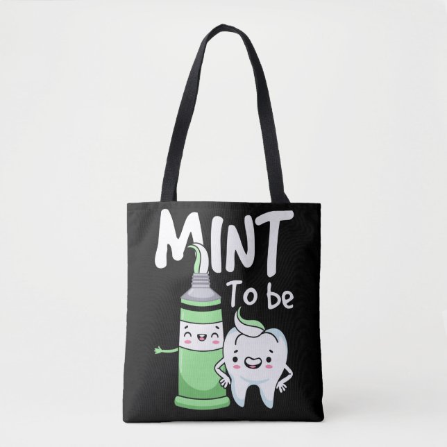 Tote Bag Drôle dentifrice Humour Dentiste Assistant dentair (Devant)