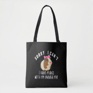 Tote Bag Drôle Désolé J'Ai Des Plans Avec Mon Cochon De Gui