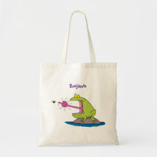 Tote Bag Drôle dessin animé de grenouille et mouche