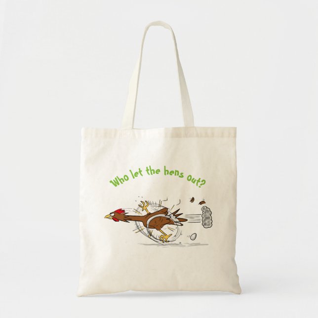 Tote Bag Drôle dessin animé de poulet cool (Devant)