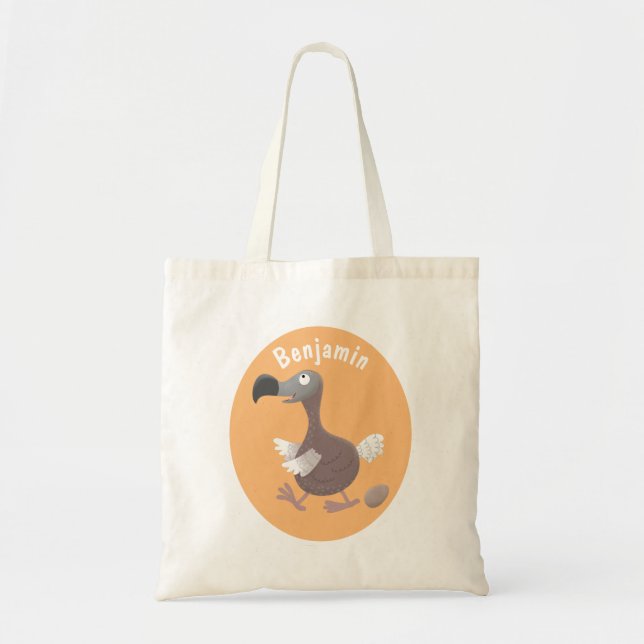 Tote Bag Drôle dessin animé d'oiseau de dodo (Devant)