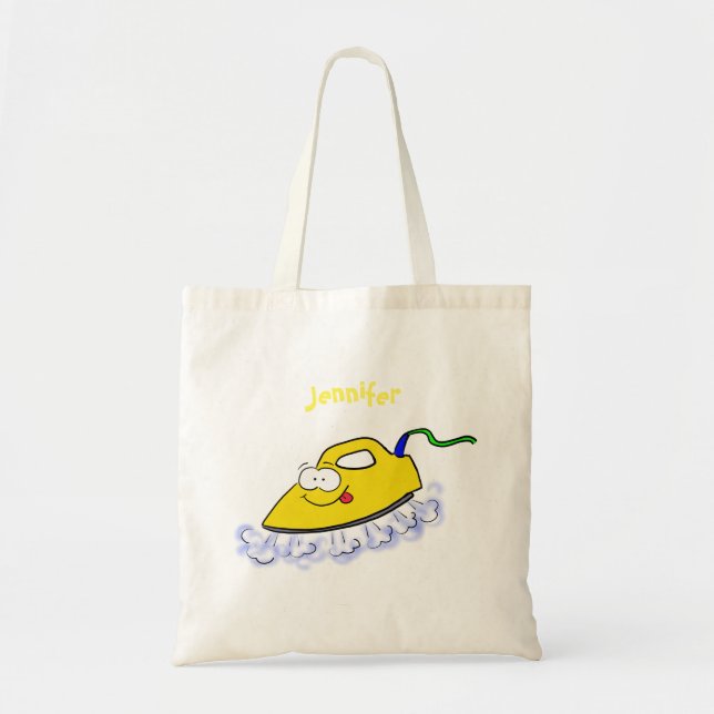 Tote Bag Drôle dessin animé linge de fer (Devant)