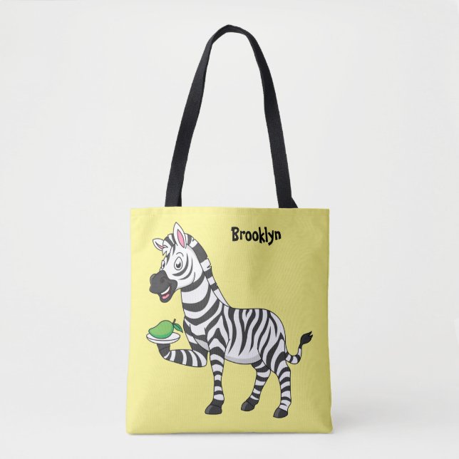 Tote Bag Drôle dessin animé zèbre (Devant)