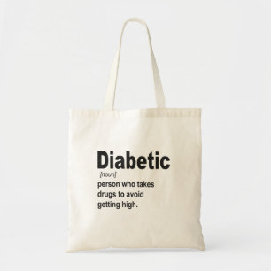 Tote Bag Drôle Diabétique type 1 Définition Sensibilisation