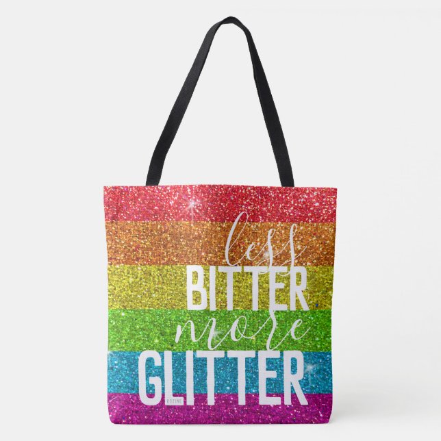 Tote Bag Drôle dire Gay pride Humour Rainbow Parties scinti (Devant)