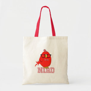 Tote Bag Drôle d'oiseau nerd avec des lunettes Geek de pu