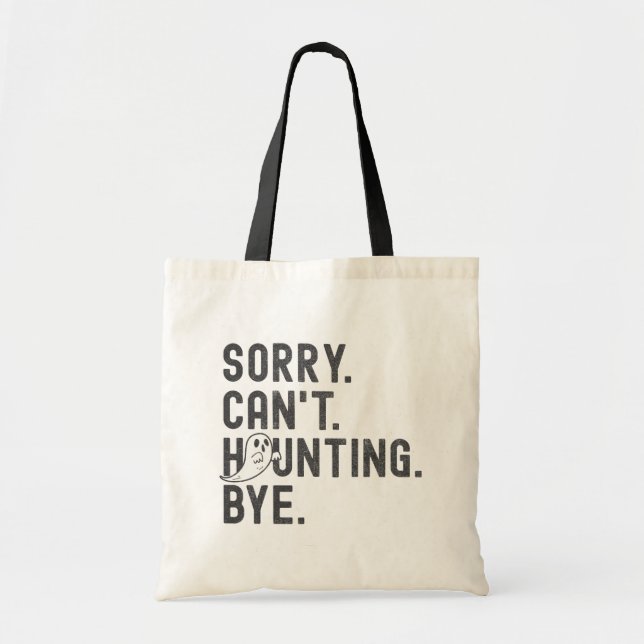 Tote Bag Drôle Fantôme Hantage Rétro Halloween (Devant)