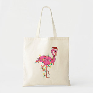 Tote Bag Drôle Flamant rose de Noël mignon