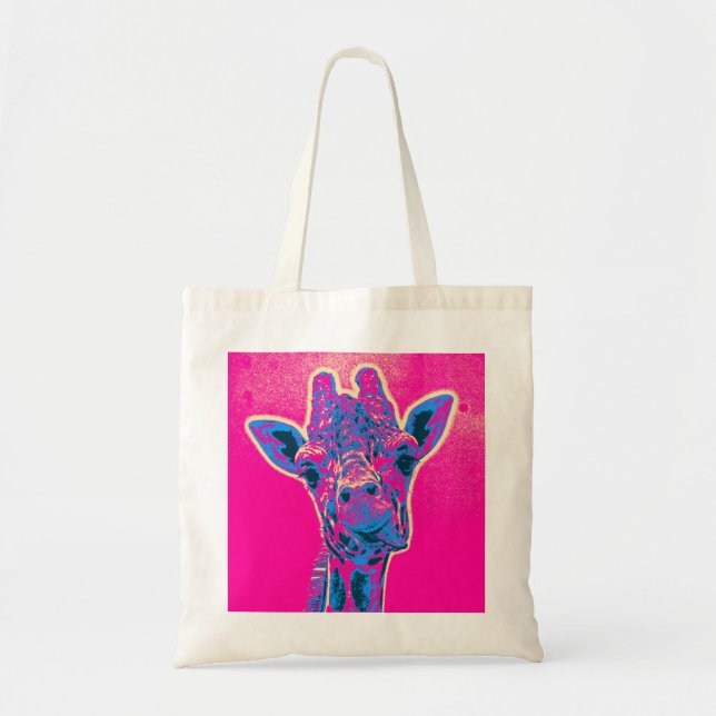 Tote Bag Drôle Giraffe Sticking out son langue (Devant)
