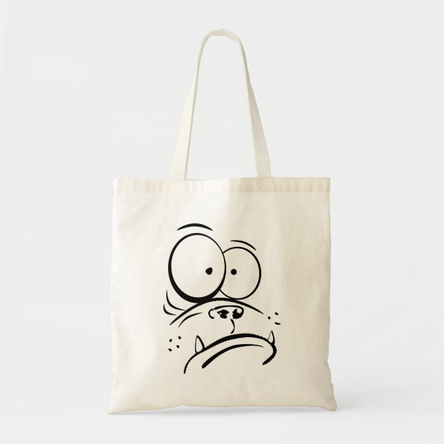 Tote Bag Drôle gorille à l'air confondu dessin animé (Devant)
