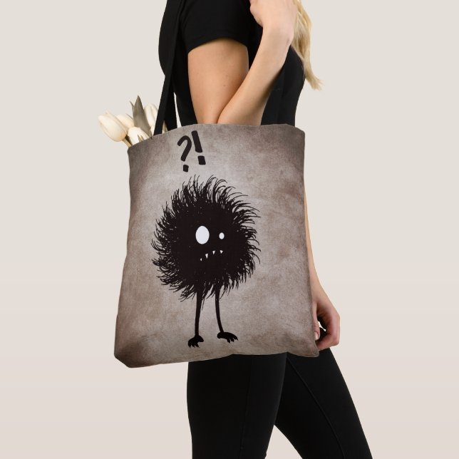 Tote Bag Drôle Goth Malin Caractère Halloween (De près)