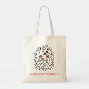Tote Bag Drôle Hérisson. Profitez De Chaque Moment ! Person