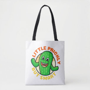 Tote Bag Drôle Humour Cactus Peu Prickly Mais Intelligent