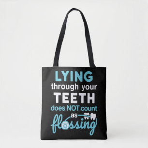 Tote Bag Drôle Hygiéniste Dentaire Qui Vit À Travers Les De