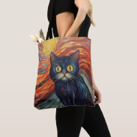 Drôle image de chat noir par Edvard Munch