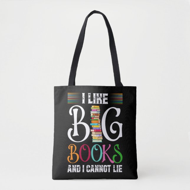 Tote Bag Drôle J'Aime Les Grands Livres Et Je Ne Peux Pas M (Devant)