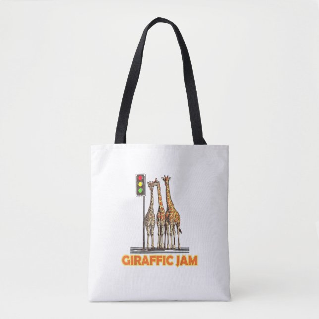 Tote Bag Drôle Jam de la Giraffe de Pun (Devant)