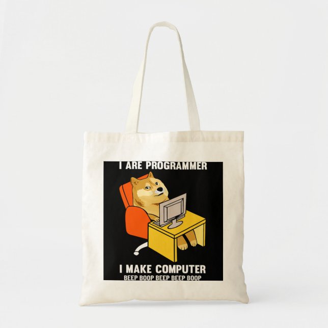 Tote Bag Drôle Je suis Programmeur Programmer Coding Nerd S (Devant)