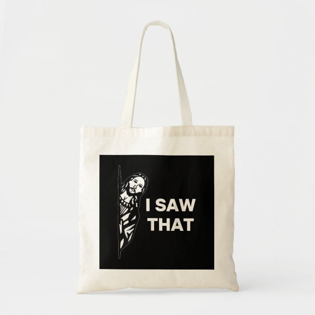 Tote Bag Drôle Jésus J'ai Vu Ça  (Devant)