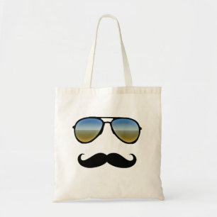 Tote Bag Drôle Lunettes de soleil Retro avec Moustache