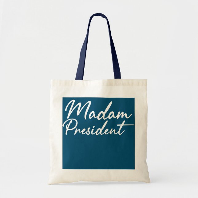 Tote Bag Drôle Madame la Présidente Maman Femme Boss Femini (Devant)