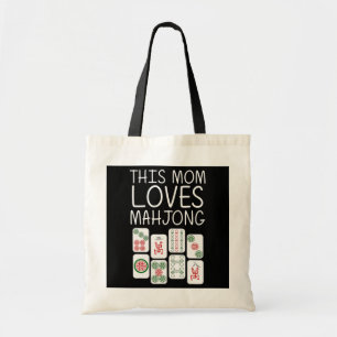 Tote Bag Drôle Mahjong Cadeau pour Maman Mère Tile Game Lov
