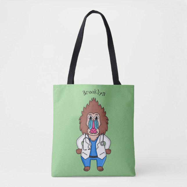 Tote Bag Drôle manuel dessin d'un médecin (Devant)