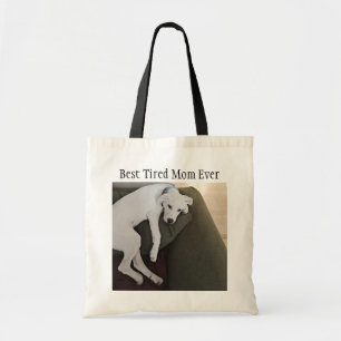 Tote Bag Drôle Meilleure maman jamais photo de mignon chien