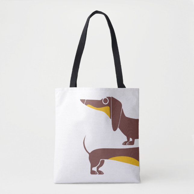 Tote Bag Drôle mignon dachshund pour parent chien long (Devant)