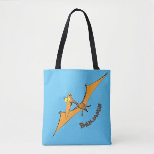 Tote Bag Drôle mignon dessin animé de pterodactyle volant o