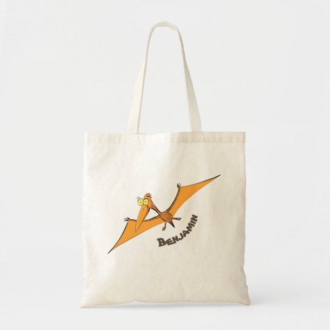 Tote Bag Drôle mignon dessin animé de pterodactyle volant o (Devant)
