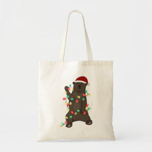 Tote Bag Drôle mignon ours de Noël