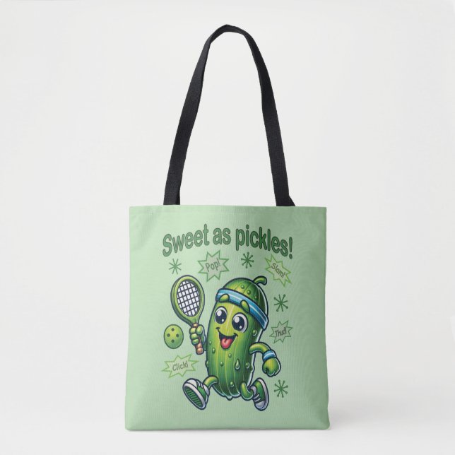 Tote Bag Drôle mignon sucré comme chatons Pickleball (Devant)
