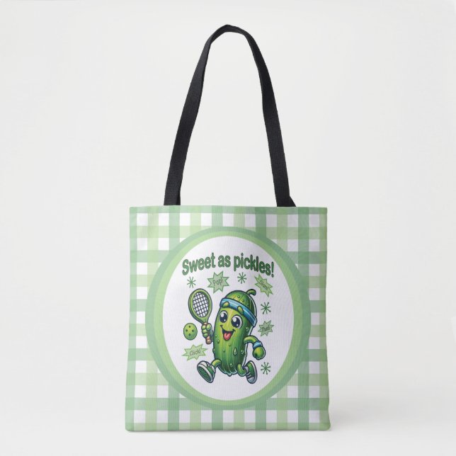 Tote Bag Drôle mignon sucré comme chatons Pickleball (Devant)