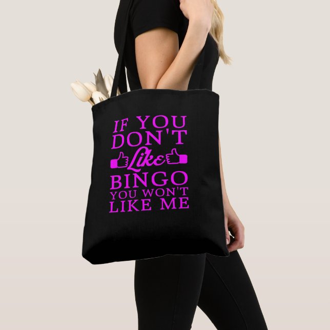 Tote Bag drôle n'aimez pas Bingo word art (De près)