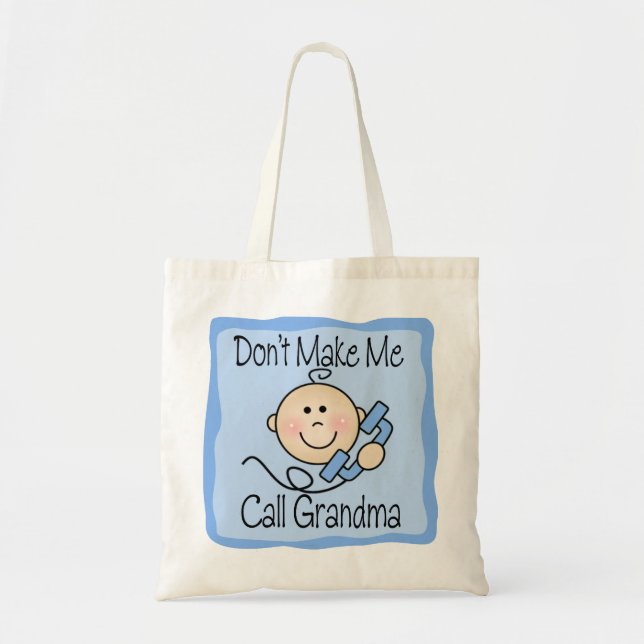 Tote Bag Drôle ne me faites pas la grand-maman d'appel (Devant)
