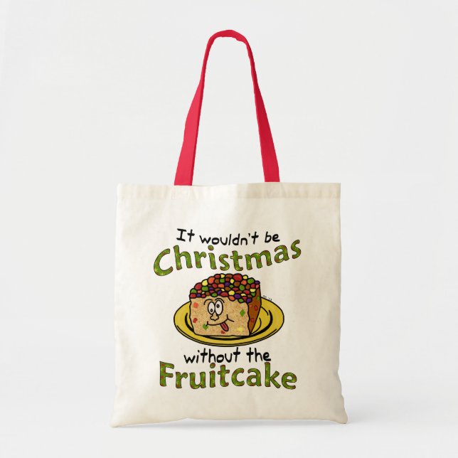 Tote Bag Drôle Noël Cartoon Fruitcake (Devant)